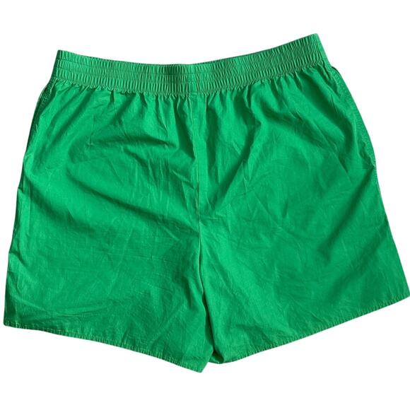 Aritzia Babaton 5" Pull-On Cotton Shorts in Emerald Green Pockets Size Large - Picture 2 of 4